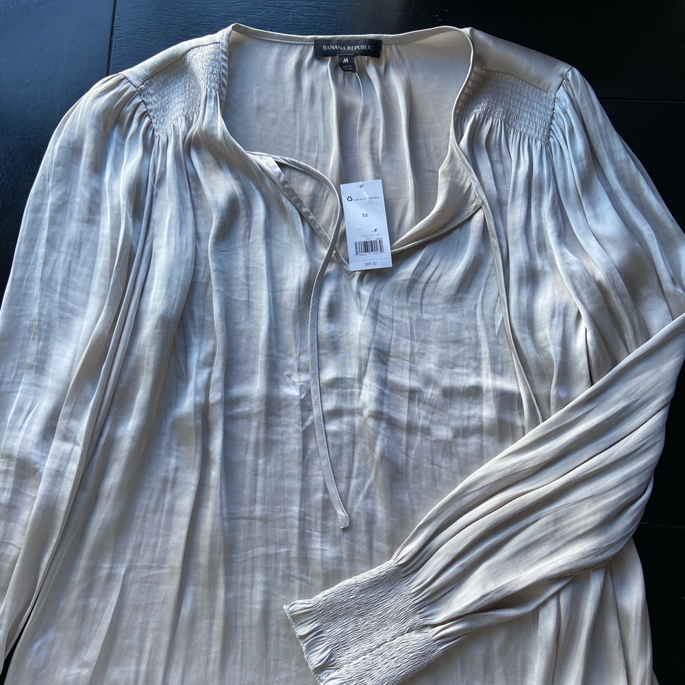 Satin blouse, banana republic!